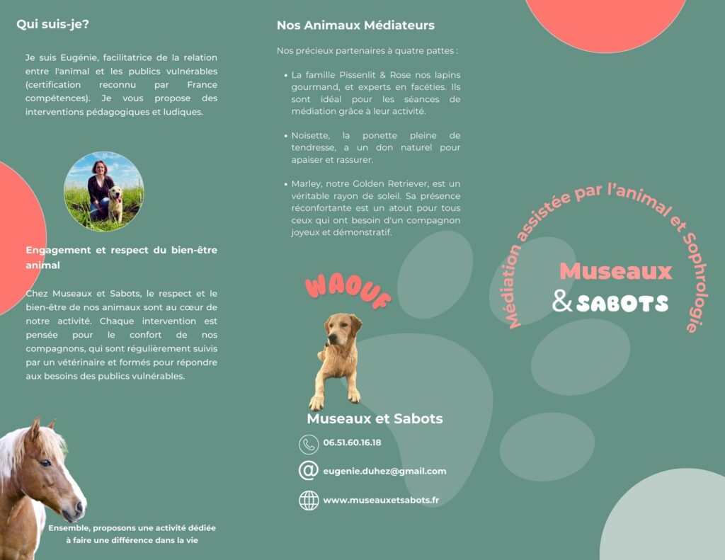 Facilitatrice en relation entre l'animal et les publics vulnérables