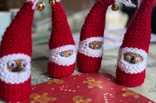 Atelier de Noël à la ferme Museaux et sabots- Création d'un père noël à suspendre